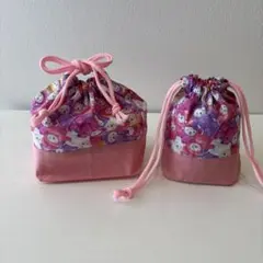 可愛いくまさん★お弁当袋＆コップ袋の2個セット