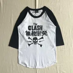 Y2K　THE CLASH　無線衝突スカルロゴ両面プリント　ラグランT　グランジ