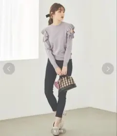 【31 Sons de mode】 トランテアン/肩フリルニット【美品】