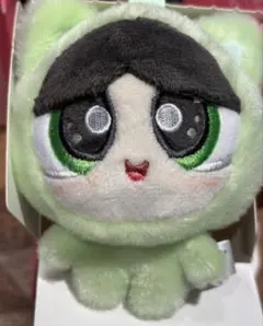 パワーパフガールズ　ぬいぐるみチャーム　ねこ　バターカップ　ミヤシタパーク