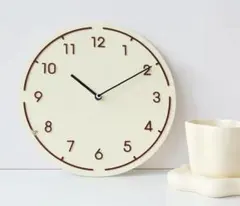 壁掛け時計 天然木質 おしゃれ 北欧 人気 石英時計 静音 12インチ