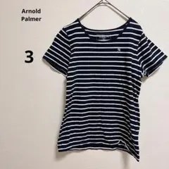 アーノルドパーマー　ボーダー 半袖Tシャツ ネイビー　傘刺繍　総柄　シンプルのサムネイル
