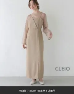 CLEIO タイトキャミワンピース シースルーセット