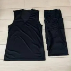 UNIQLO　エアリズム Vネックタンクトップ 6点セット S ブラック