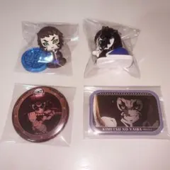 鬼滅の刃 獪岳 スクエア缶バッジ すわらせ隊 おねむたん ufotableカフェ