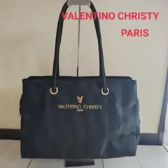 VALENTINO CHRISTY PARIS トートバッグ 黒 A4以上