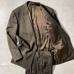 美品】ジャンニヴェルサーチ　ビジネススーツ　ダブル　開き見せ　Lサイズ相当　44
