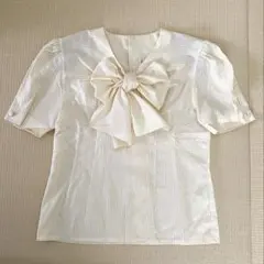 LE GIEL ボウタイ付き半袖ブラウス￼