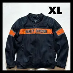 【HARLEY-DAVIDSON】 ライダースジャケット XL 刺繍ロゴ