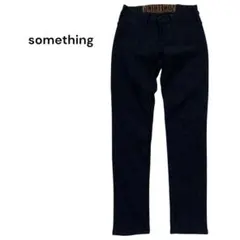 SOMETHING ストレッチスキニーパンツ　裏ボア　防寒　総柄　Sサイズ