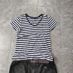 polo ralph lauren border v neck tee　4のサムネイル
