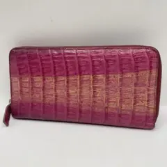 アンミカプロデュース シャイニングクロコダイル長財布（ワイン