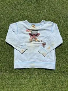 HYSTERIC MINI 水色 キャラクター刺繍 トレーナー