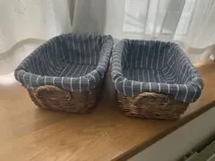 未使用　タグ付　かご　バスケット　2点セット　ママイクコ　MAMAIKUKO