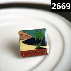 ⭐︎2点目から半額⭐︎ヴィンテージピンバッジ　アメリカ雑貨　ハワイ　ヤシの木　ビーチのサムネイル