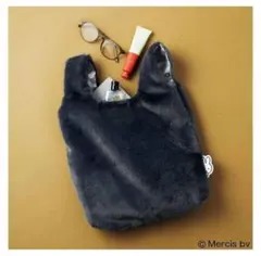 開封発送【リンネル付録】ひょっこりのぞくミッフィーがかわいいふわもこファーバッグ