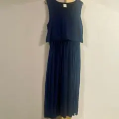 AG by aquagirl ネイビー ワンピース プリーツ ロング丈 綺麗め