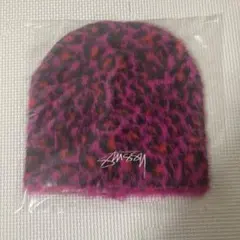STUSSY SKULLCAP LEOPARD 新品 ピンク ビーニー キャップ