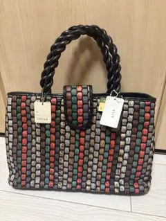 本革(蛇皮)メッシュハンドバッグのサムネイル