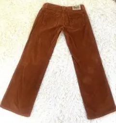 D&G コーデュロイ　パンツ オレンジベージュ　サイズＭ　ストレート　ワイド