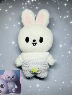 skzoo 10cm ぬい服 オーバーオール風サロペット(オレンジ①)スキズ