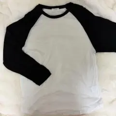 長袖Tシャツ ブラック×ホワイト
