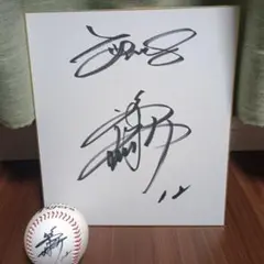 大谷翔平選手 直筆サインボール＋直筆サイン色紙 2点セット