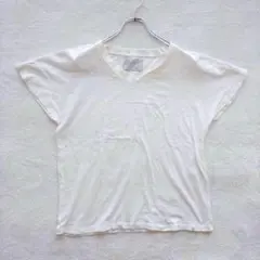 ノアールレーベル 半袖Tシャツ ホワイト【F】ゆったり 体型カバー コットンのサムネイル