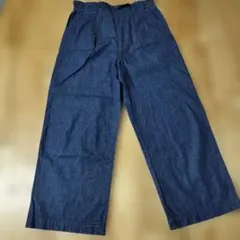 GLACIERインディゴブルーデニム ワイドパンツ/レディースLサイズのサムネイル