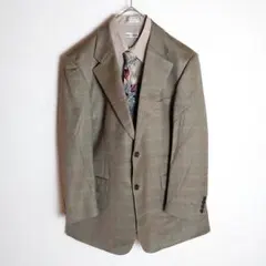 【ジャケット】ネクタイシャツ セット 格子柄 シルクネクタイ コーデ メンズのサムネイル