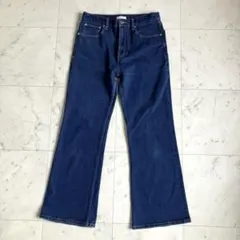 プラステ PLST デニム フレアパンツ ブルー XL