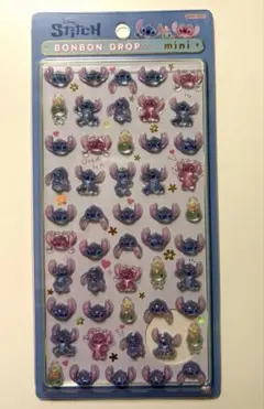 国内正規品　スティッチ　ディズニー　ボンボンドロップシールミニ