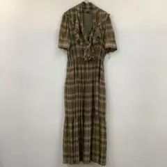 LAUREN RALPH LAUREN チェック柄 フリルロングワンピース 4のサムネイル