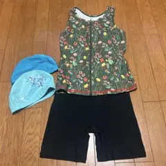 フィットネス水着　Ｌ　エレッセ　キャップ付きのサムネイル