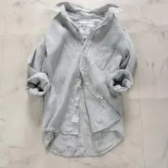美品　Frank & Eileen　麻100%　リネン　ストライプ　シャツのサムネイル