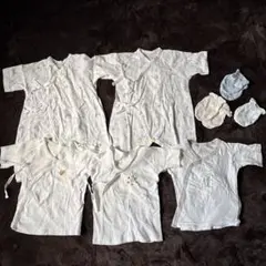 【美品】こどもビームス 新生児 未使用コンビ肌着 短肌着 ミトン セット