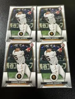 2023 topps bowman 岡本和真 ベースカード4枚セット