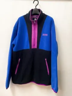 コロンビア ハーフジップ フリース L ブルー　ブラック
