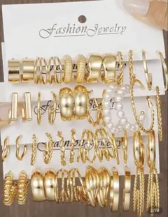 ゴールドフープイヤリングセット