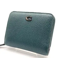【未使用級】 COACH 二つ折り財布 ビルフォールド ウォレット フォレスト