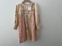 apolina mia dress 5-7 刺繍入りベージュ長袖ワンピース Apolina mia dress 5-7y 新品未使用 - メルカリ