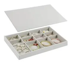 ジュエリーボックス 指輪ボックス ベルベット調 アクセサリー収納ケース 仕切り付