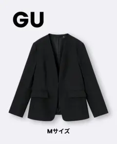 GUウォッシャブルノーカラージャケットZ+EブラックМサイズ試着のみ冠婚葬祭