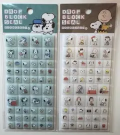 【新品未使用品】ピーナッツ　スヌーピー　ドロップブロックシール　タイルシール