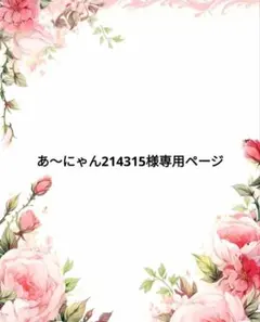 あ～にゃん214315様専用ページ