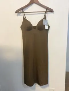 ユニクロ　マメクロゴウチ　エアリズム　ブラ　スリップ　ブラウン　新品　L