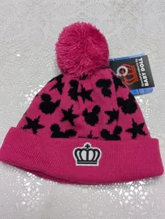 BABY DOLLディズニー ミッキーマウス ニット帽 ポンポン付き