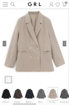 GRL グレイル　ダブルボタンテーラードジャケット[al275]