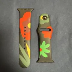 Apple Watch ラバーバンド 花柄 ユニティブルーム　46MM M/L