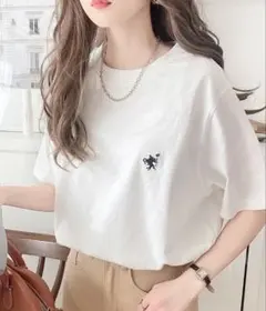 JaVa ジャバコラボ オーガニックコットン100％ワンポイント刺繍 tシャツのサムネイル